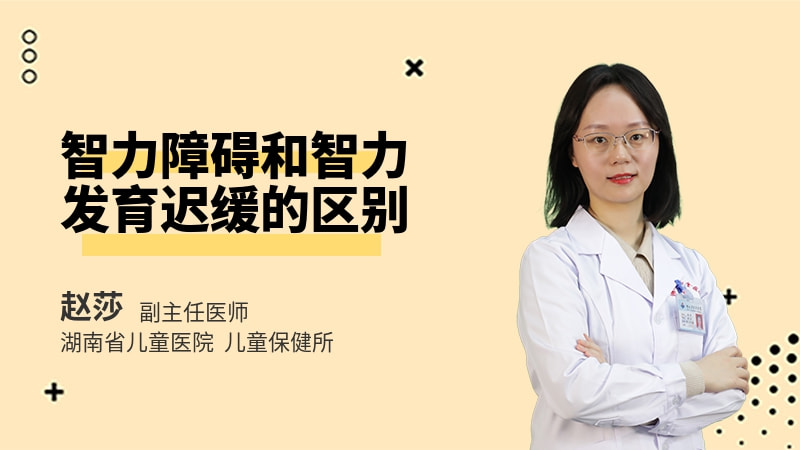智力障碍和智力发育迟缓的区别